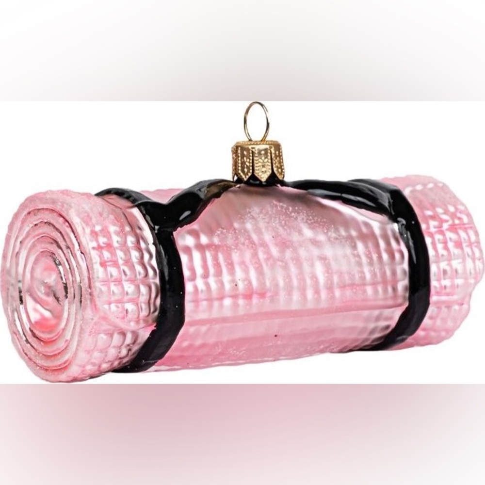 Anthropologie Glass Yoga Mat Ornament NWT